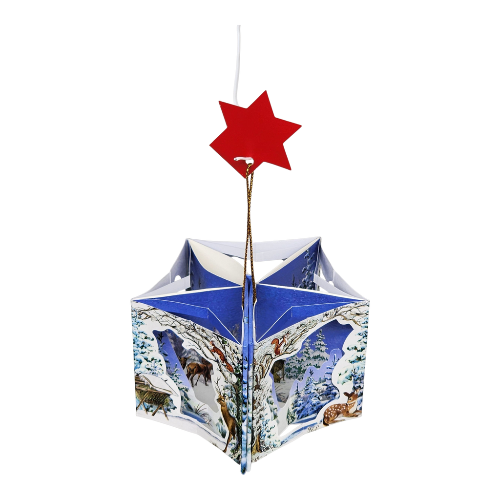 Popup Mini Book German Ornament - Frohes Fest Nature
