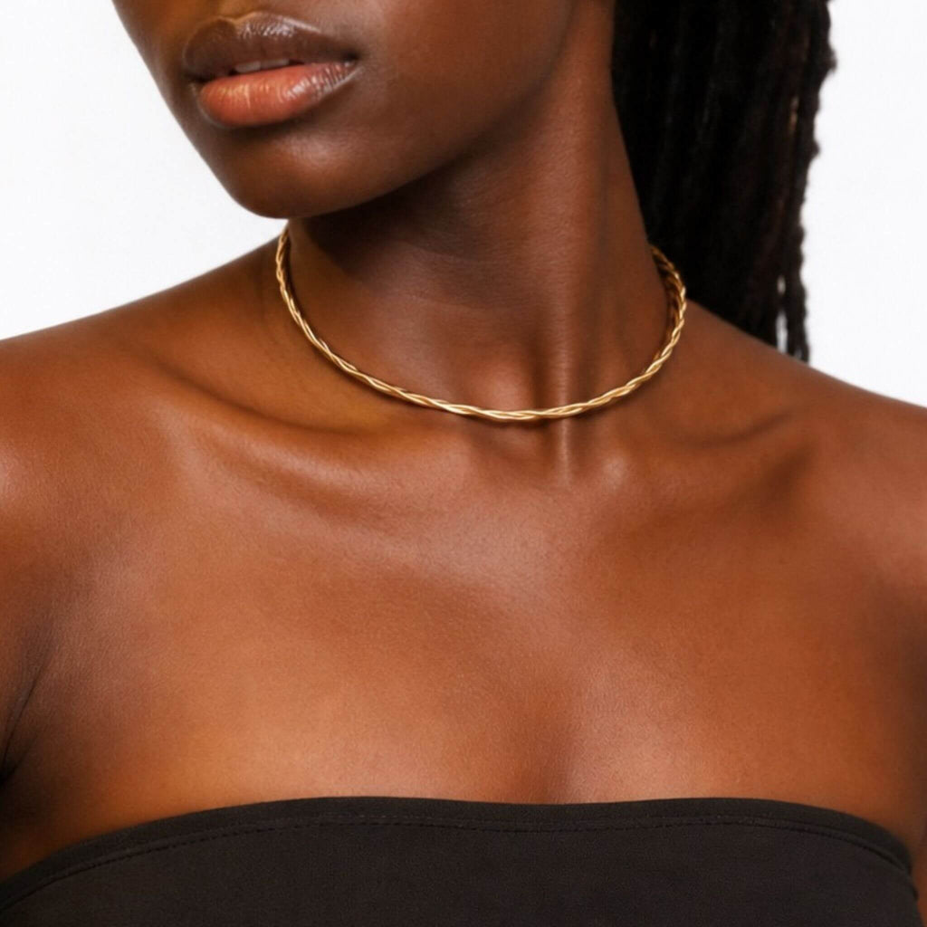 Uzi Open Collar Necklance Choker Choker La Vie Bien Uzi Open Collar Necklance Choker