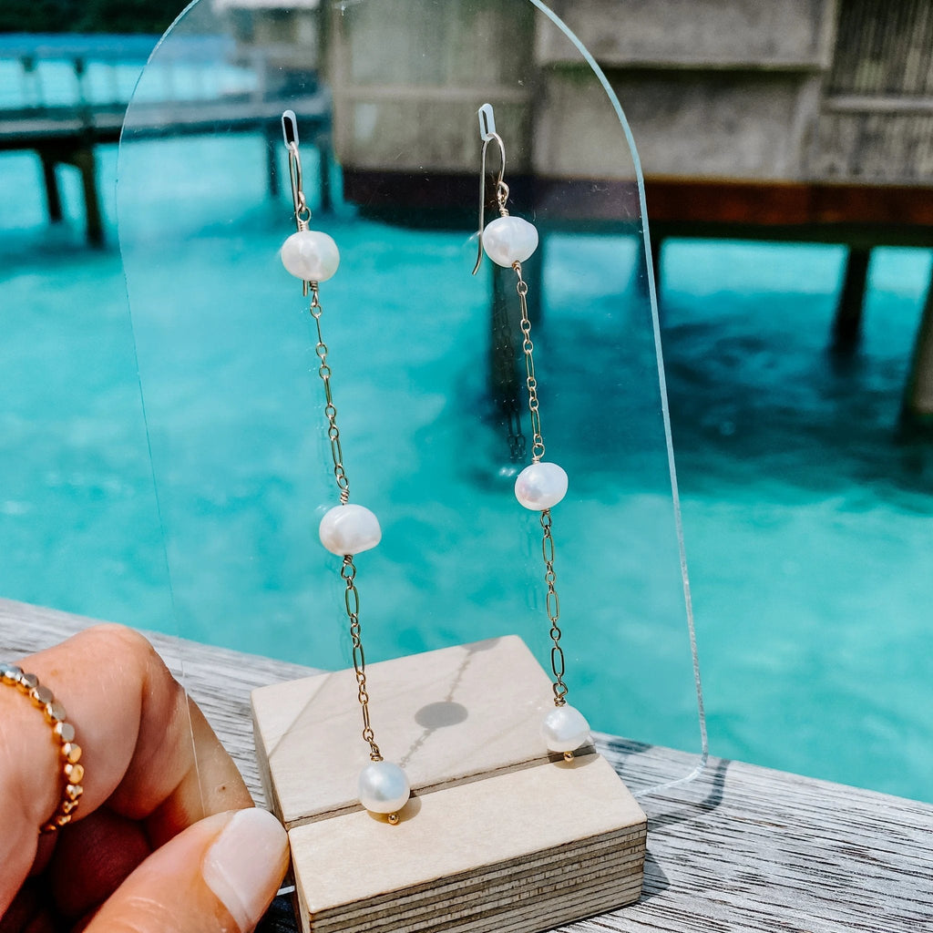 Vahine Pearl Earrings by Derive Jewelry