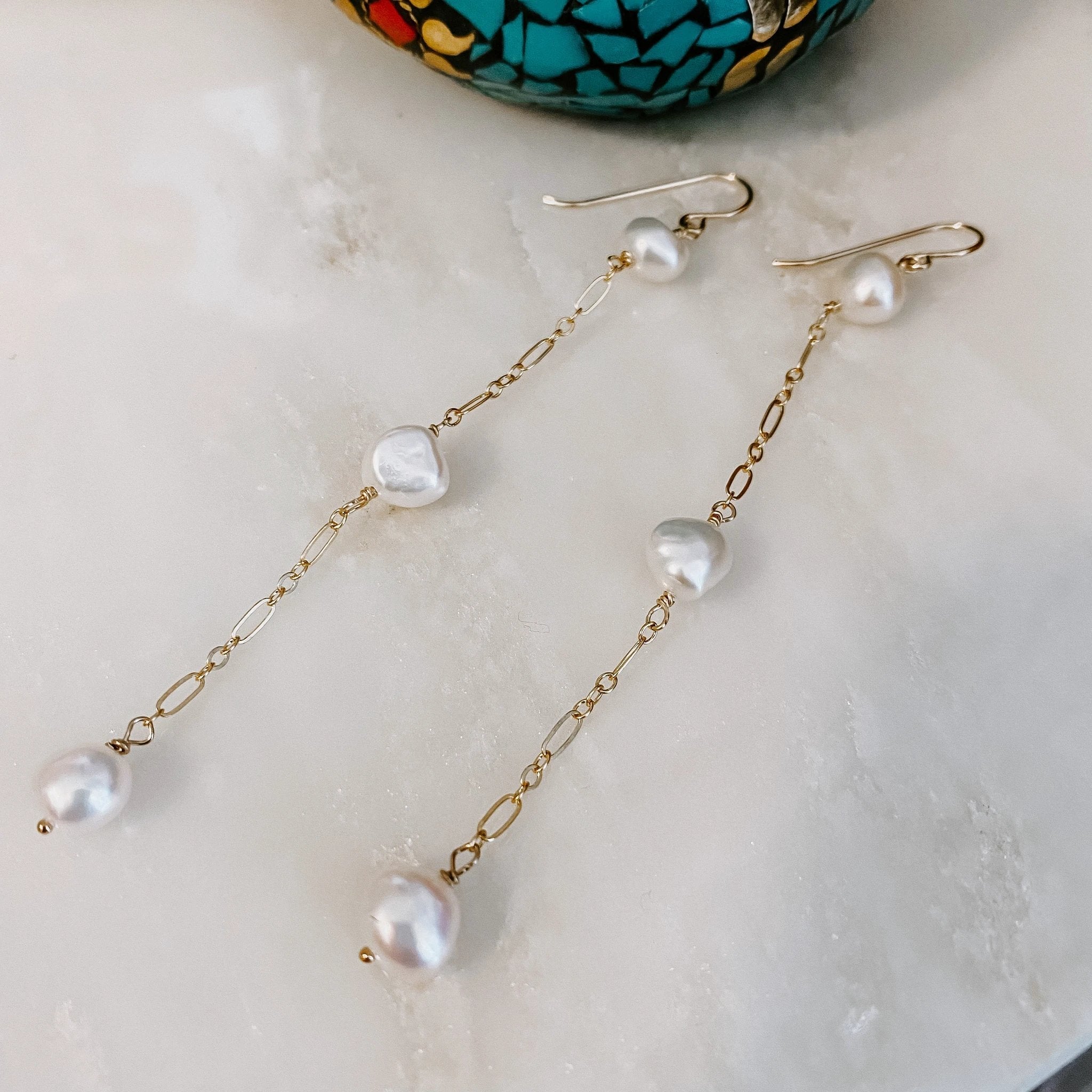 Vahine Pearl Earrings by Derive Jewelry