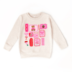 Valentine's Day Doodles XOXO toddler and youth Sweater, Valentine's Day collection by Benny and Ray Apparel