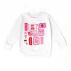 Valentine's Day Doodles XOXO toddler and youth Sweater, Valentine's Day collection by Benny and Ray Apparel
