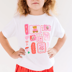 Valentine's Day Doodles XOXO toddler and youth tee shirt, Valentine's Day collection by Benny and Ray Apparel