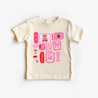 Valentine's Day Doodles XOXO toddler and youth tee shirt, Valentine's Day collection by Benny and Ray Apparel