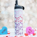 Valentine's Day Heart Ombre 20oz Water Bottle Drinkware La Vie Bien Valentine's Day Heart Ombre 20oz Water Bottle