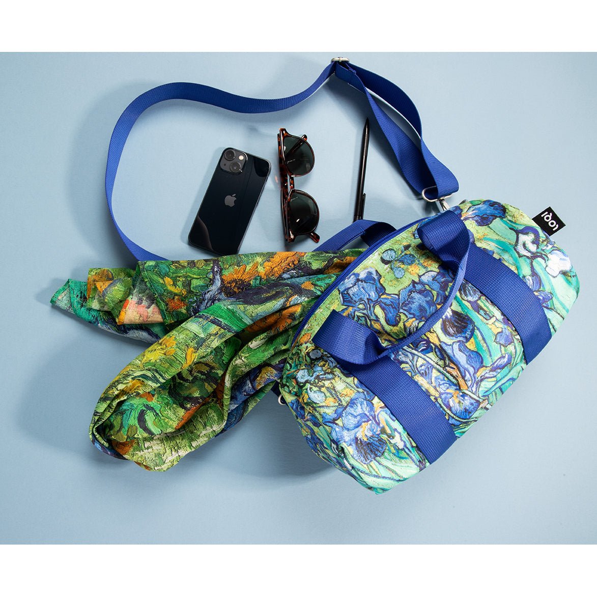 Van Gogh Irises Cotton Scarf APPAREL La Vie Bien Van Gogh Irises Cotton Scarf