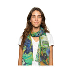 Van Gogh Irises Cotton Scarf APPAREL La Vie Bien Van Gogh Irises Cotton Scarf