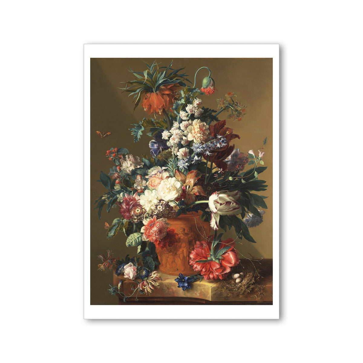Van Huysum - Vase of Flowers - Postcard STATIONERY La Vie Bien Van Huysum - Vase of Flowers - Postcard
