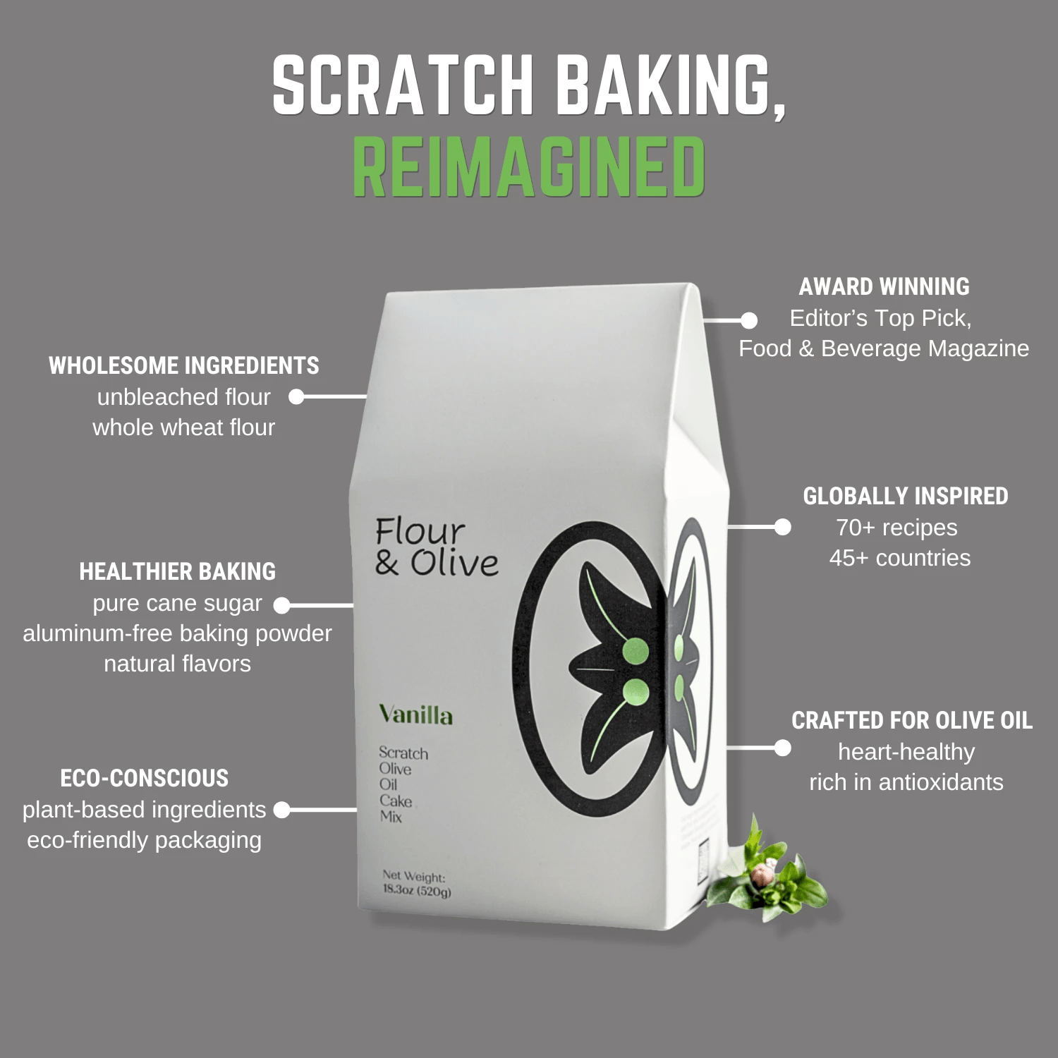 Vanilla Cake Mix by Flour & Olive