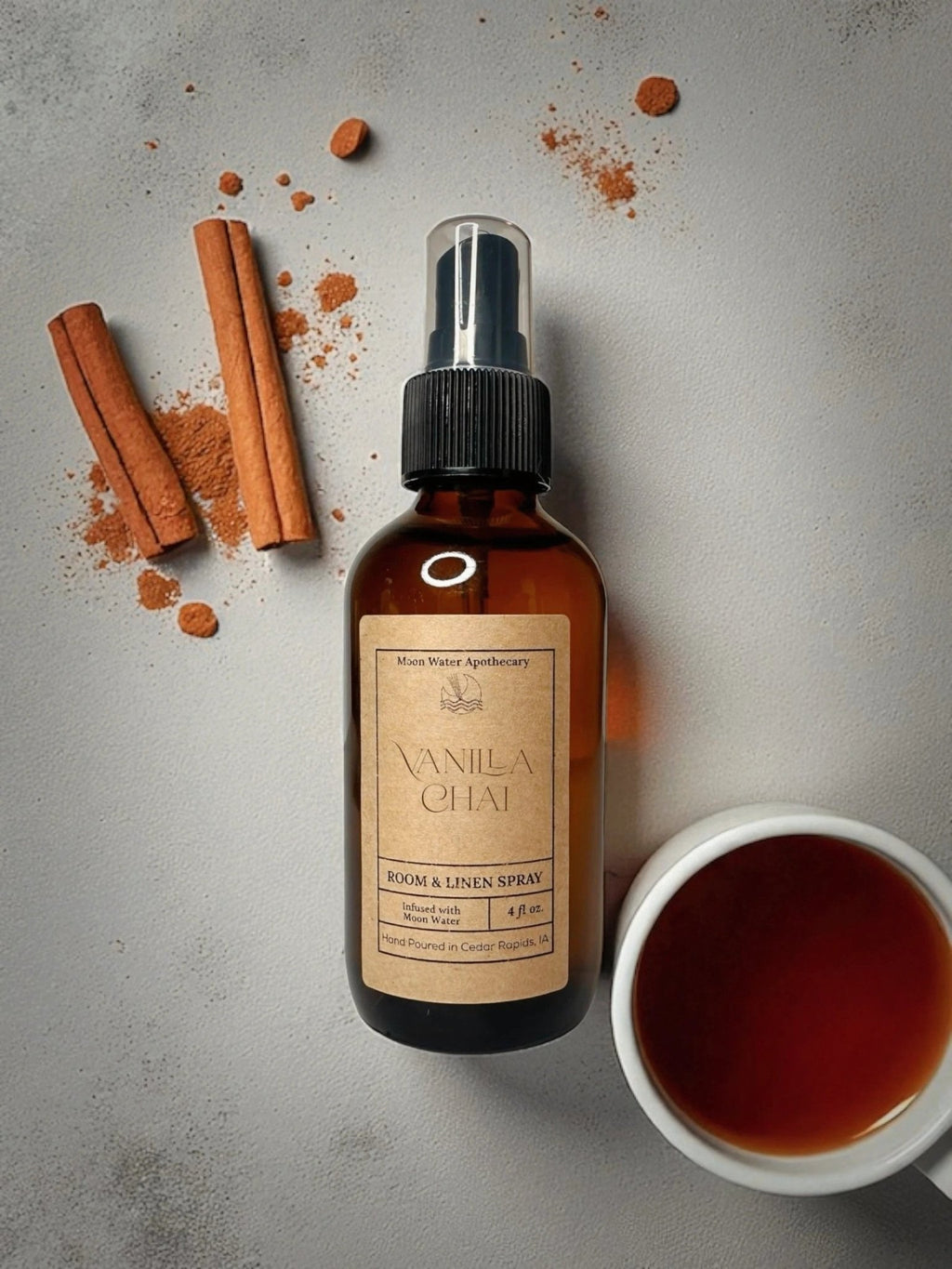 Vanilla Chai - REED DIFFUSER & ROOM SPRAY - Spiced, Sweet Cream Aroma. by Moon Water Apothecary!