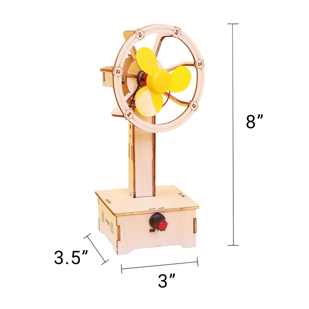 Variable Speed Oscillating Fan DIY Kit, Educational STEM Toy by Kitsville