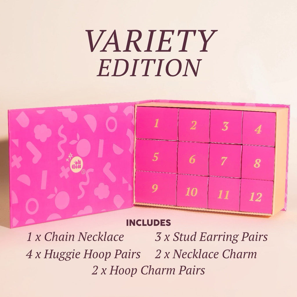 Variety Jewelry Advent Calendar Box (12-piece)
