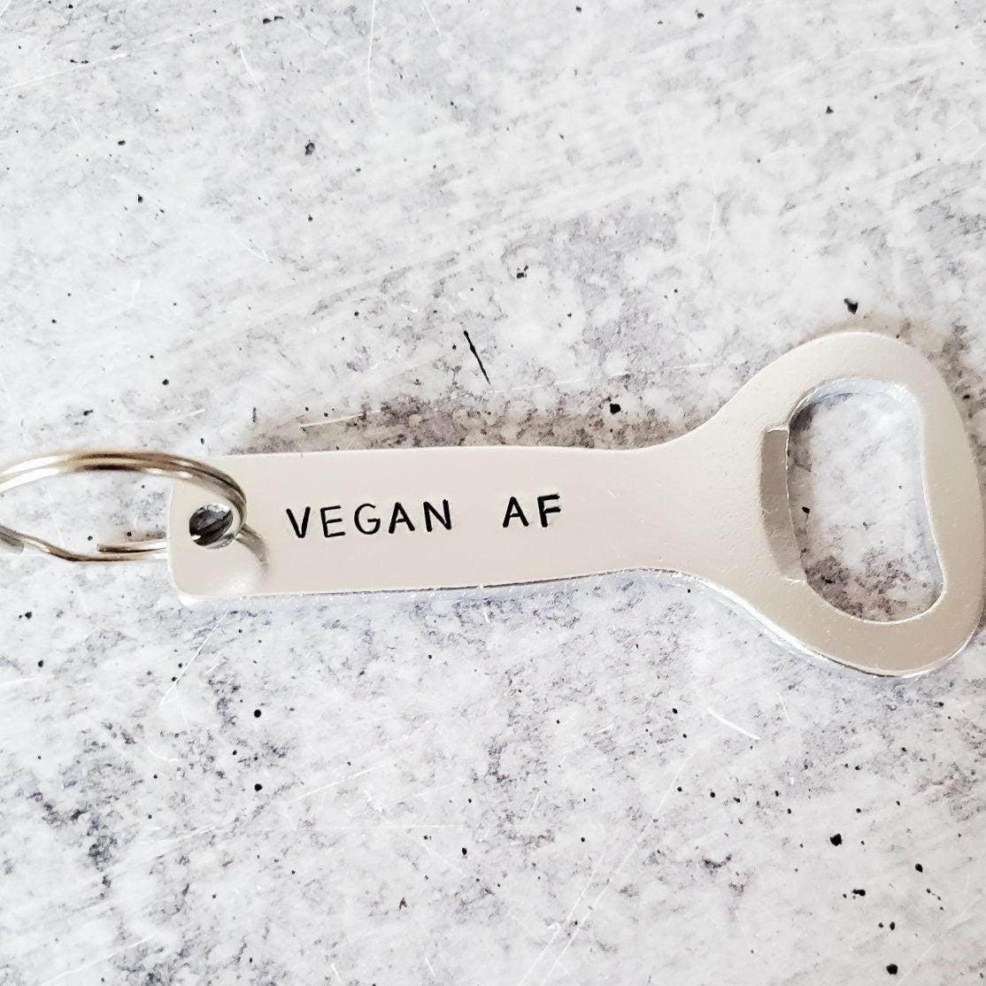 VEGAN AF Beer Bottle Opener Keychain Bottle Openers La Vie Bien VEGAN AF Beer Bottle Opener Keychain