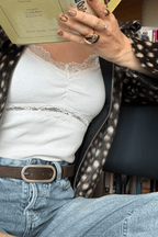 Vegan Cork Leather Women's Belt (Brown) Belts La Vie Bien Vegan Cork Leather Women's Belt (Brown)