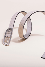 Vegan Cork Leather Women's Belt (Gray) Belts La Vie Bien Vegan Cork Leather Women's Belt (Gray)
