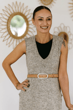 Vegan Cork Leather Women's Belt (Natural) Belts La Vie Bien Vegan Cork Leather Women's Belt (Natural)