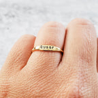 Vegan Dainty Gold or Silver Ring Rings La Vie Bien Vegan Dainty Gold or Silver Ring