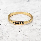Vegan Dainty Gold or Silver Ring Rings La Vie Bien Vegan Dainty Gold or Silver Ring