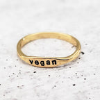Vegan Dainty Gold or Silver Ring Rings La Vie Bien Vegan Dainty Gold or Silver Ring
