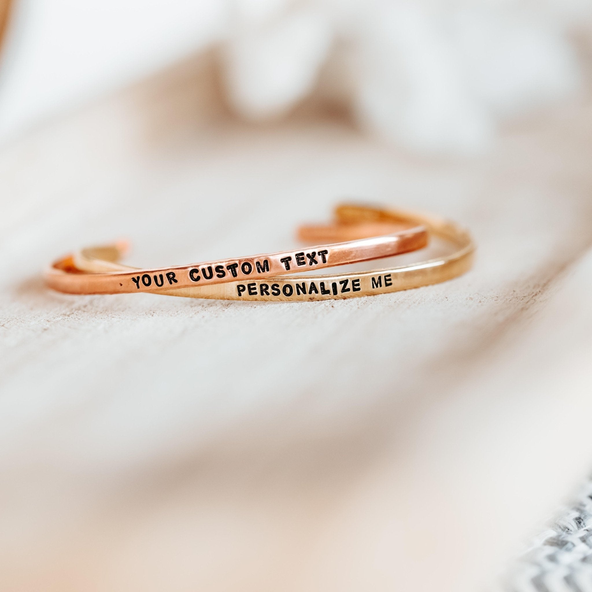 VEGAN FOR LIFE Skinny Cuff Bracelet Stamped Cuffs La Vie Bien VEGAN FOR LIFE Skinny Cuff Bracelet