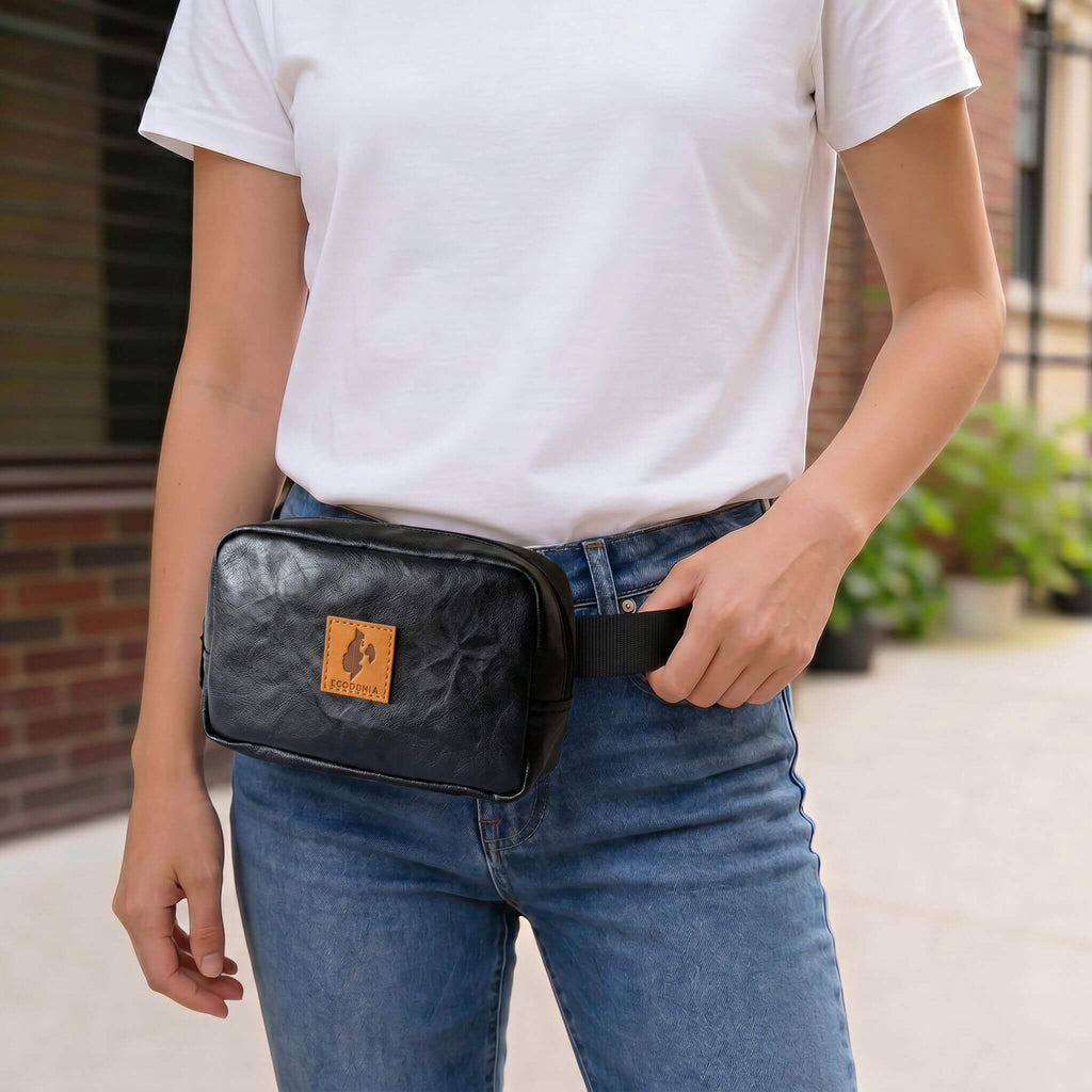 Vegan Leather Belt Bag for Men & Women, Crossbody Fanny Pack Fanny Packs La Vie Bien Vegan Leather Belt Bag for Men & Women, Crossbody Fanny Pack