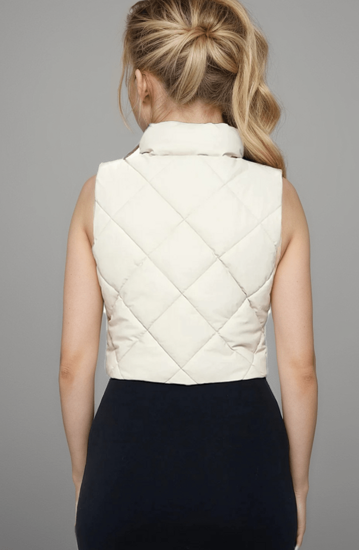 Vegan Leather Puffer Vest Vest La Vie Bien Vegan Leather Puffer Vest