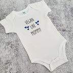 VEGAN LIKE DADDY or MOMMY Short Sleeve Baby Bodysuit Shirts & Tops La Vie Bien VEGAN LIKE DADDY or MOMMY Short Sleeve Baby Bodysuit