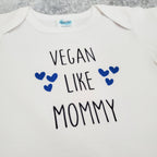 VEGAN LIKE DADDY or MOMMY Short Sleeve Baby Bodysuit Shirts & Tops La Vie Bien VEGAN LIKE DADDY or MOMMY Short Sleeve Baby Bodysuit