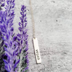 VEGAN Silver Vertical Bar Necklace Stamped Necklaces La Vie Bien VEGAN Silver Vertical Bar Necklace