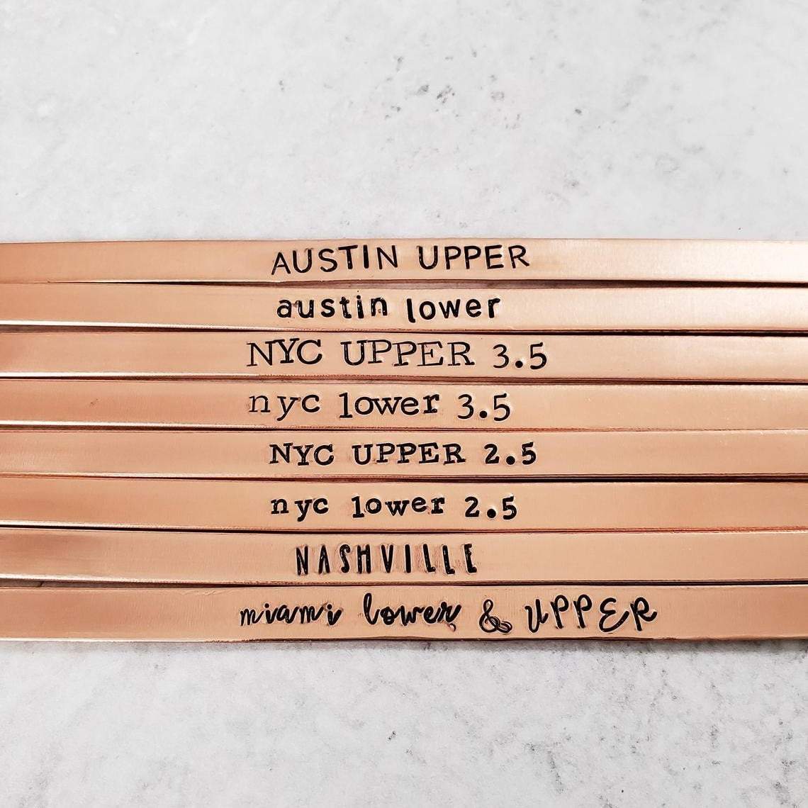 VEGAN Stacking Cuff Bracelet Stamped Cuffs La Vie Bien VEGAN Stacking Cuff Bracelet