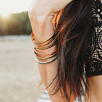 VEGAN Tattoo Style Skinny Cuff Bracelet Stamped Cuffs La Vie Bien VEGAN Tattoo Style Skinny Cuff Bracelet