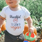 VEGAN THANKSGIVING One Piece Short Sleeve Baby Bodysuit Kids' Clothes La Vie Bien VEGAN THANKSGIVING One Piece Short Sleeve Baby Bodysuit