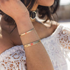 VEGAN VIBES Stacking Cuff Bracelet Stamped Cuffs La Vie Bien VEGAN VIBES Stacking Cuff Bracelet