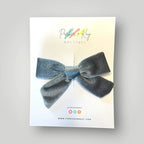 Velour Hair Bow | Clip, Headband, or Pigtail Clips by Parker + Kay Creative