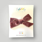 Velour Hair Bow | Clip, Headband, or Pigtail Clips by Parker + Kay Creative