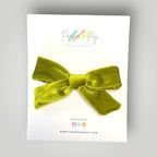 Velour Hair Bow | Clip, Headband, or Pigtail Clips by Parker + Kay Creative
