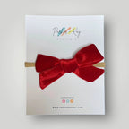 Velour Hair Bow | Clip, Headband, or Pigtail Clips by Parker + Kay Creative