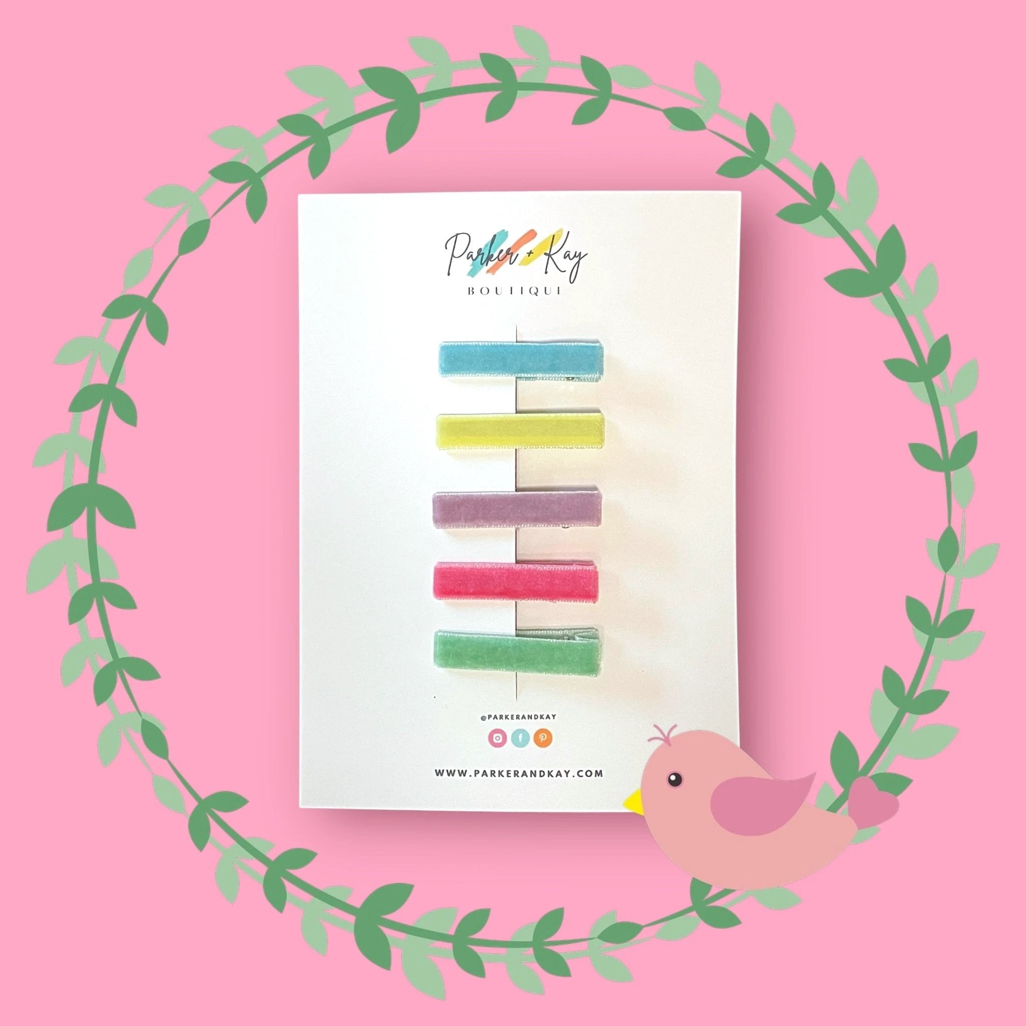 Velvet Bar Clip Set by Parker + Kay Creative