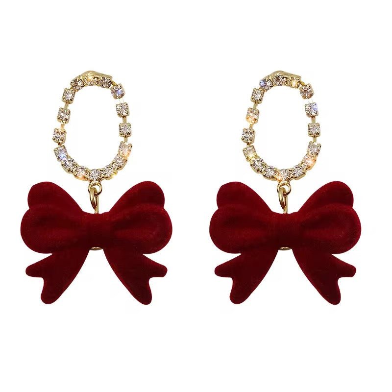 Velvet Bow Earrings Earrings La Vie Bien Velvet Bow Earrings