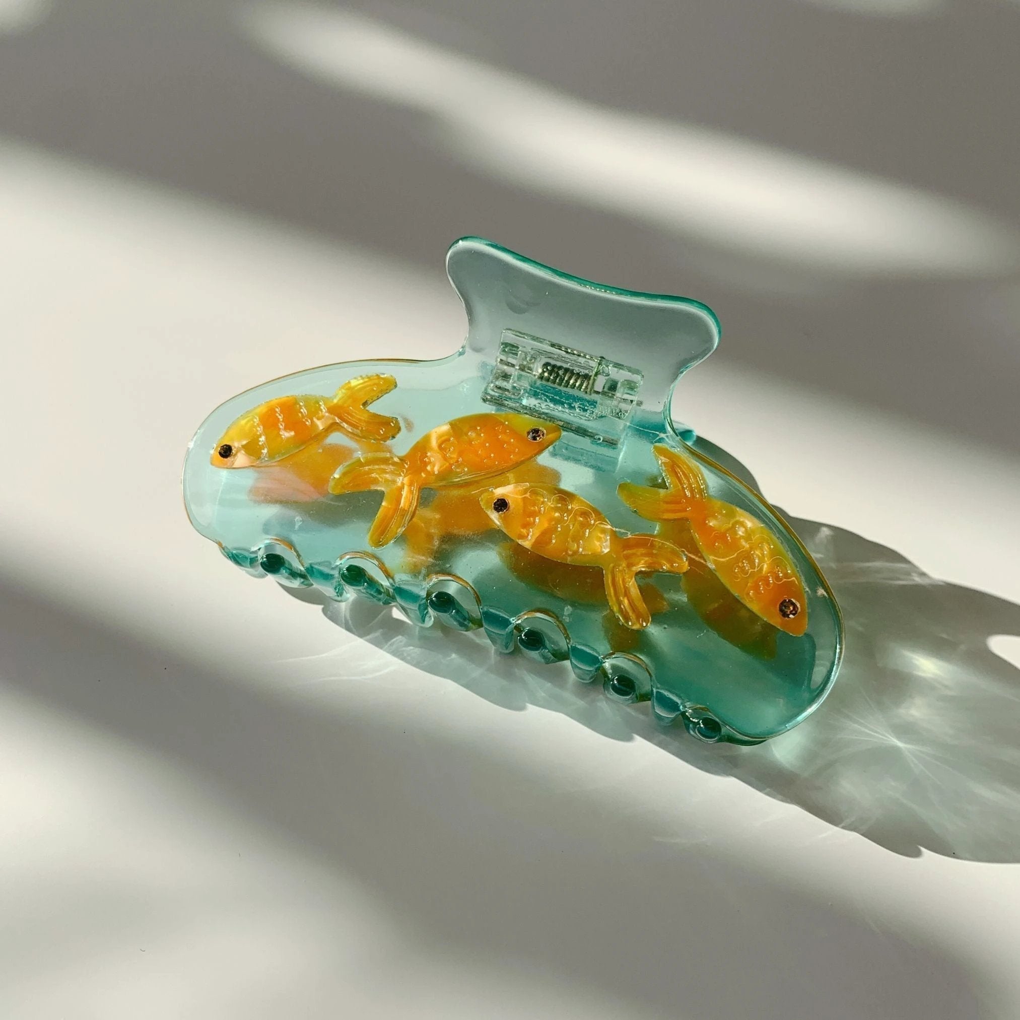 Velvet Claws Goldfish Hair Clip | School of Gold Fish Hair Claw by The Bullish Store