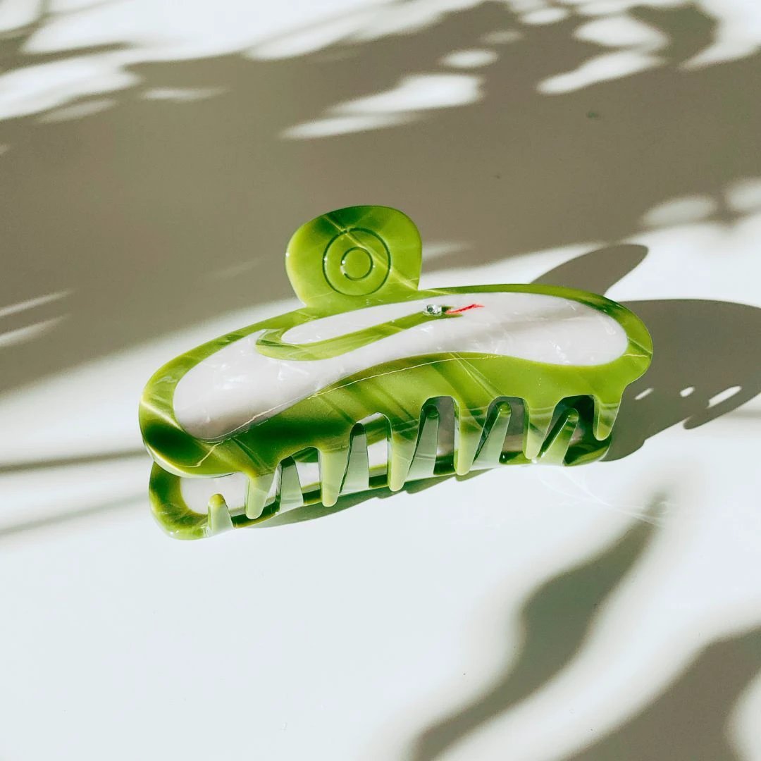 Velvet Claws Hair Clip | Green Snake Hair Claw by The Bullish Store