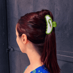 Velvet Claws Hair Clip | Green Snake Hair Claw Accessories La Vie Bien Velvet Claws Hair Clip | Green Snake Hair Claw