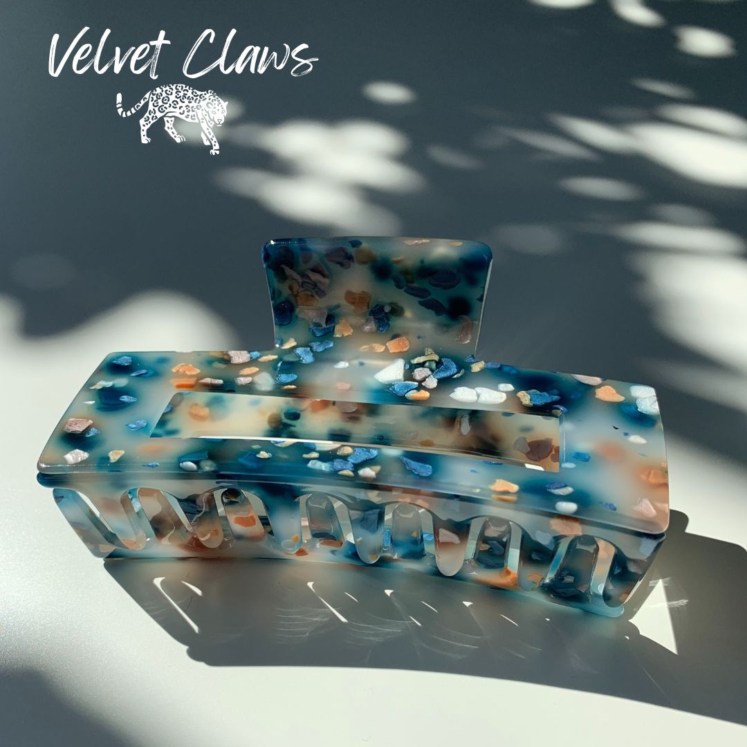 Velvet Claws Hair Clip | The Diana in Temple Pond Hair Claw Accessories La Vie Bien Velvet Claws Hair Clip | The Diana in Temple Pond Hair Claw