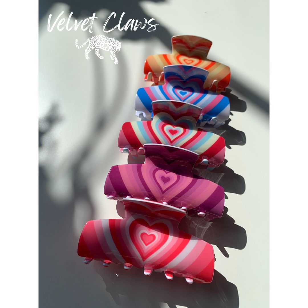 Velvet Claws Hair Clip | The Foxy in Magenta | Claw Clip in Velvet Travel Bag