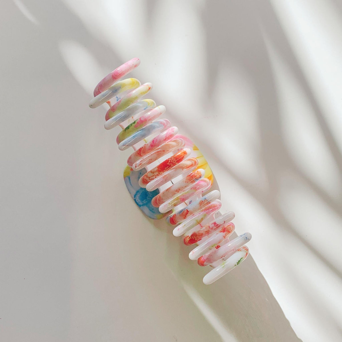 Velvet Claws Hair Clip | The Lobster in Primavera Floral on White Accessories La Vie Bien Velvet Claws Hair Clip | The Lobster in Primavera Floral on White