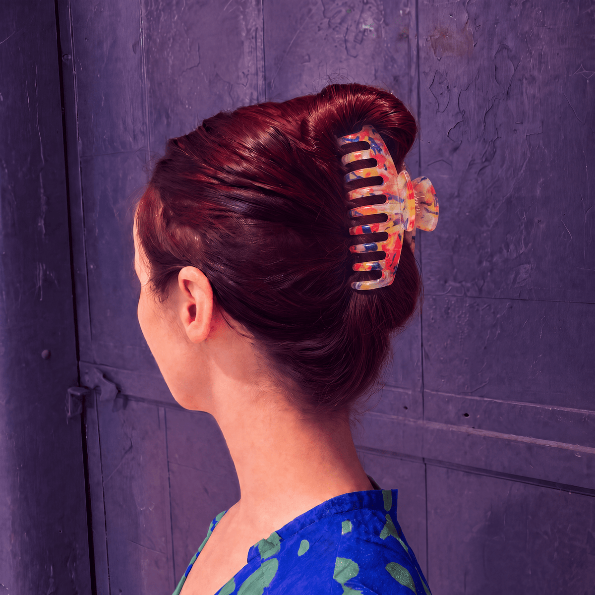 Velvet Claws Hair Clip | The Lobster in Translucent Blooms Accessories La Vie Bien Velvet Claws Hair Clip | The Lobster in Translucent Blooms