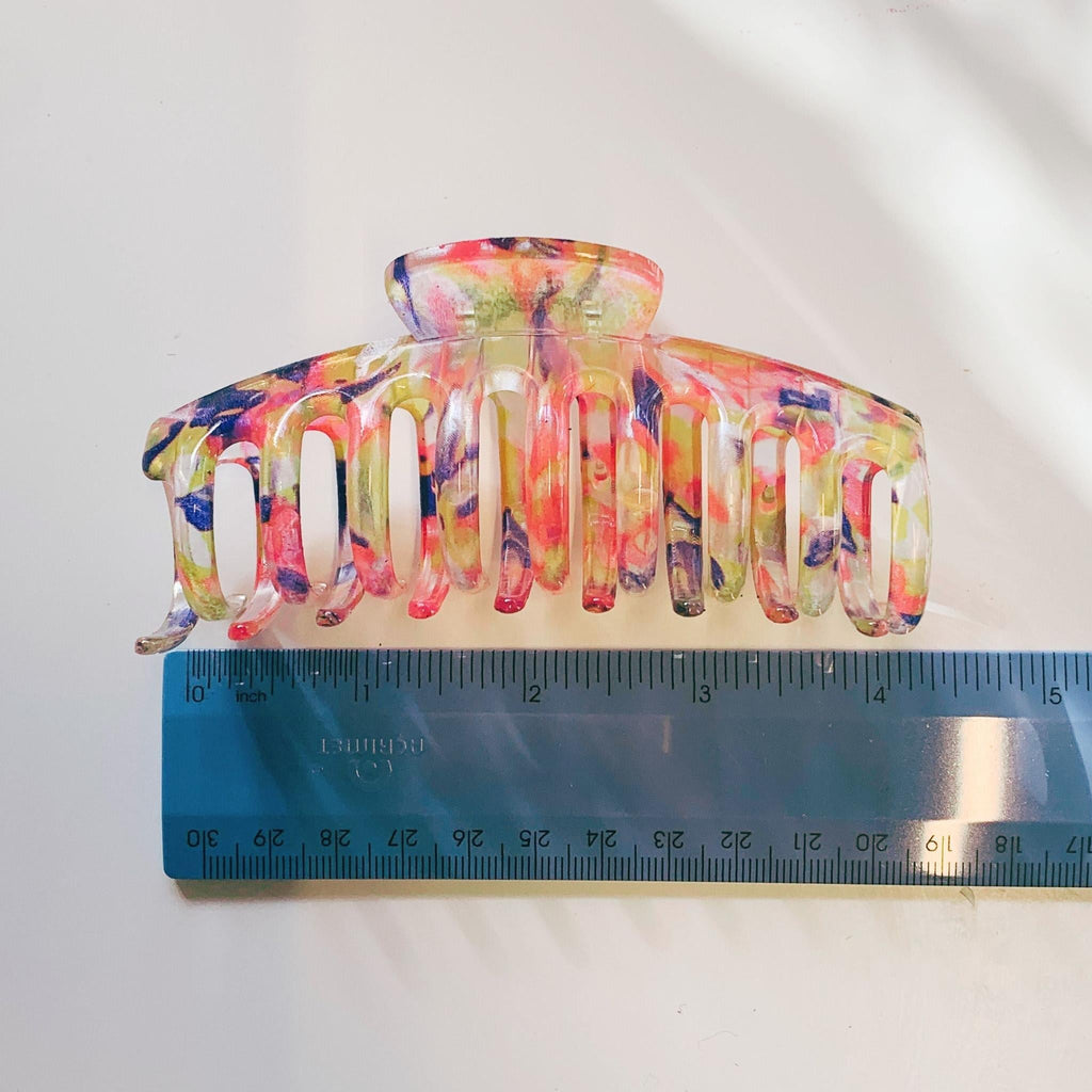 Velvet Claws Hair Clip | The Lobster in Translucent Blooms Accessories La Vie Bien Velvet Claws Hair Clip | The Lobster in Translucent Blooms