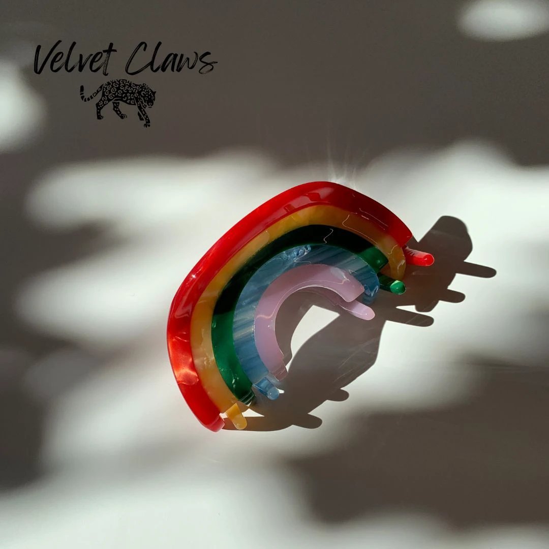 Velvet Claws Mini Hair Clip | Curvy Rainbow by The Bullish Store