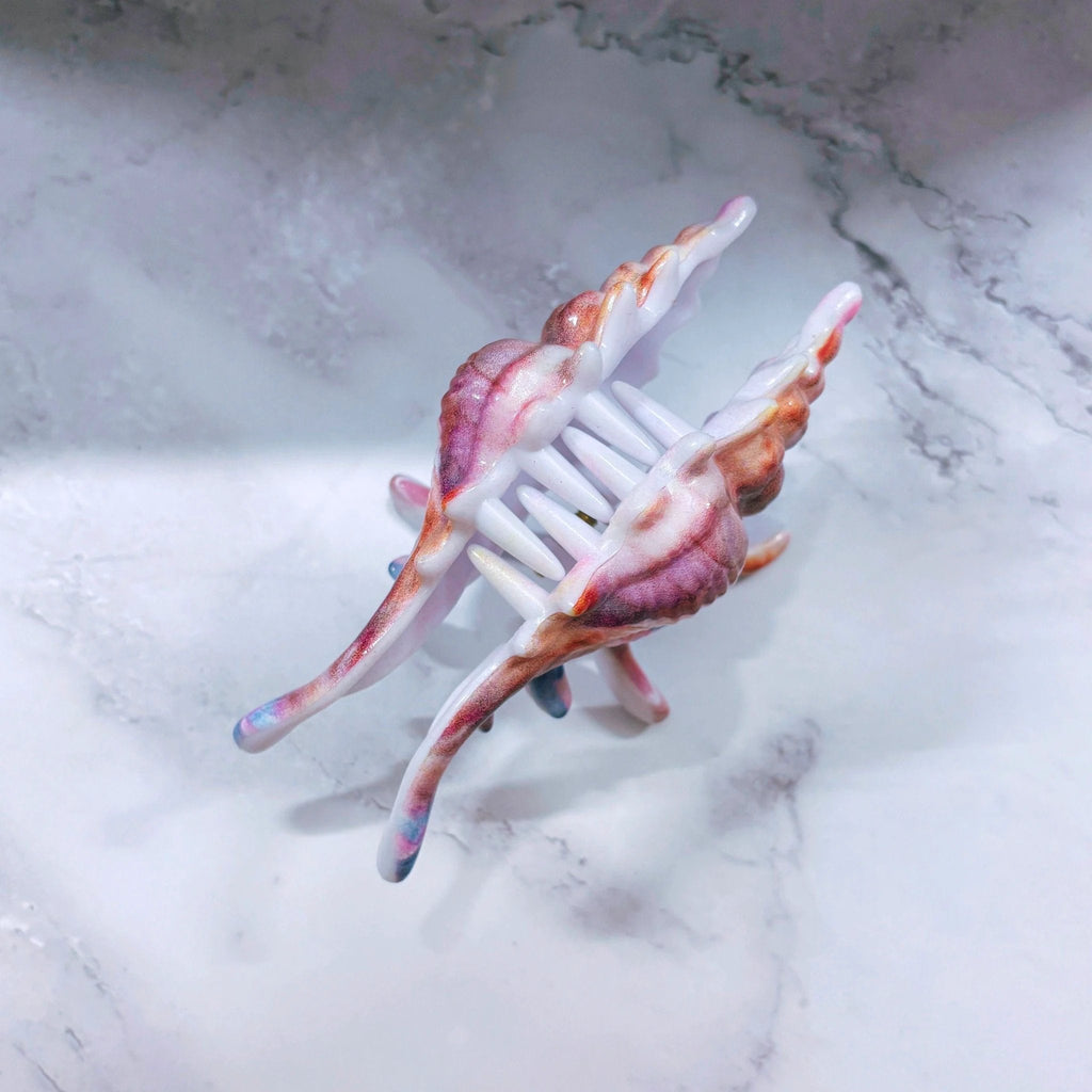 Velvet Claws Realistic Conch Shell Hair Claw in Mermaid Colors by The Bullish Store