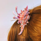 Velvet Claws Realistic Conch Shell Hair Claw in Natural Brown and White Hair Clip La Vie Bien Velvet Claws Realistic Conch Shell Hair Claw in Natural Brown and White